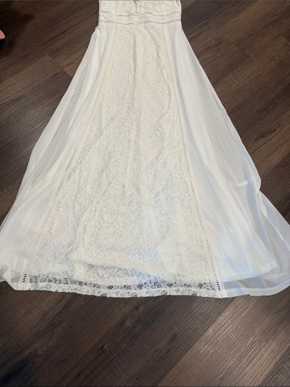 Altar'd State white boho chic Lace Maxi Dress - Picture 5 of 9